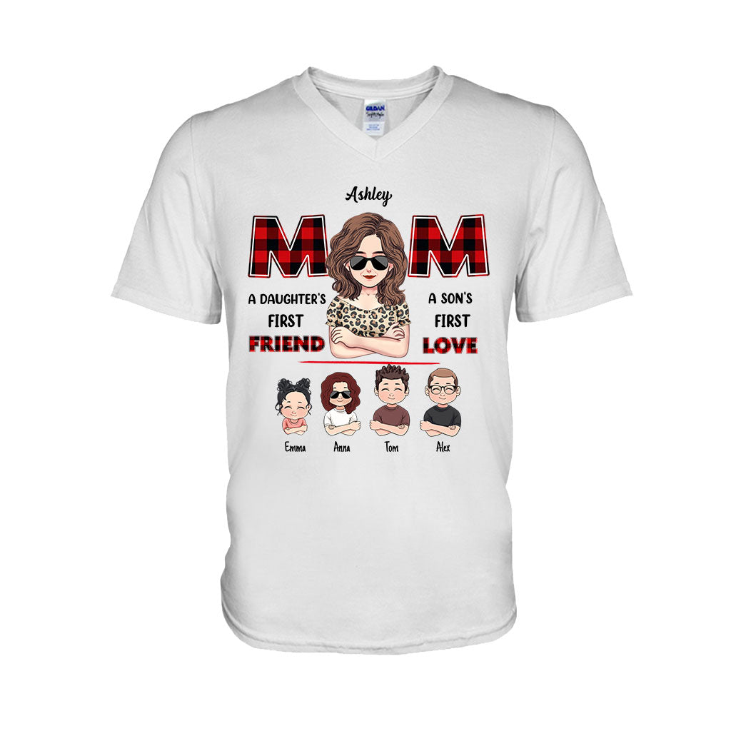 Maman, première amie, premier amour - T-shirt et sweat à capuche personnalisés « Maman, première amie, premier amour »