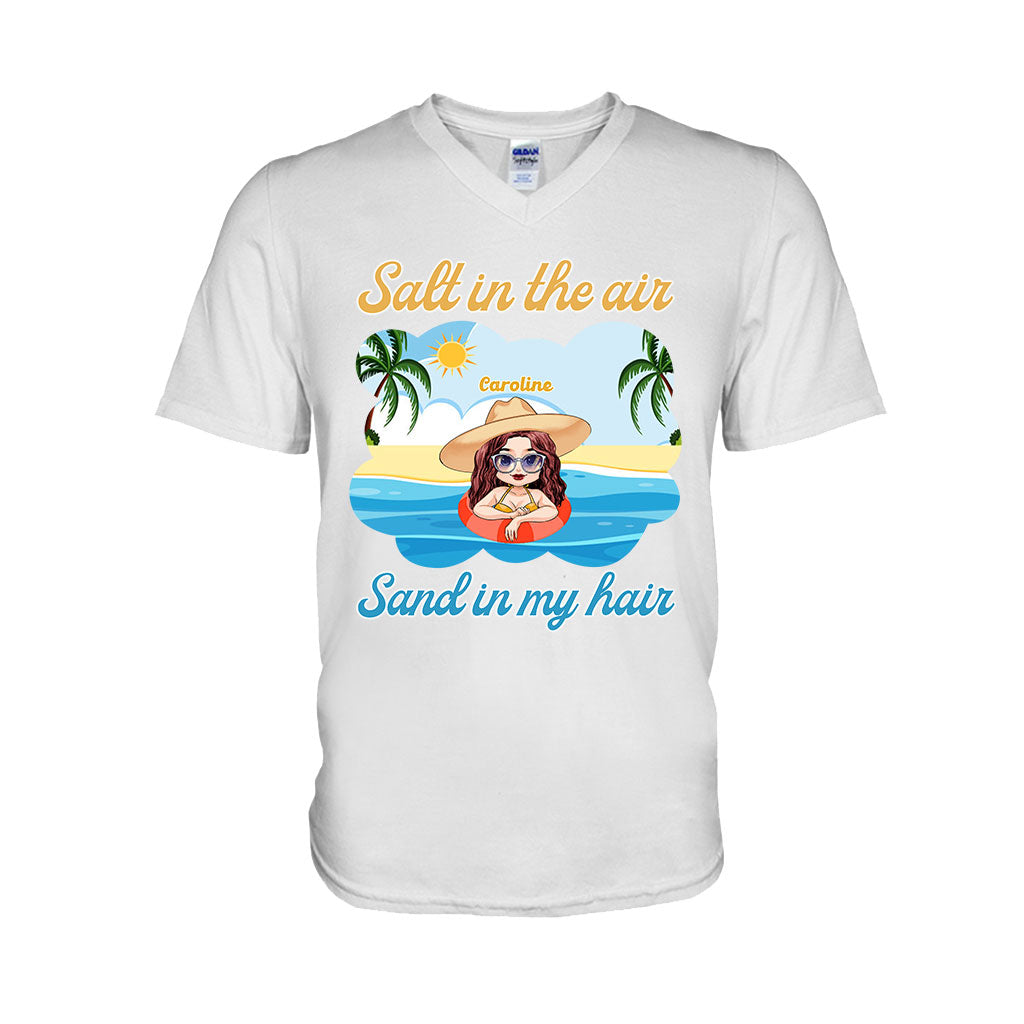 Sel dans l'air, sable dans les cheveux - T-shirt et sweat à capuche personnalisés pour les amoureux de la mer