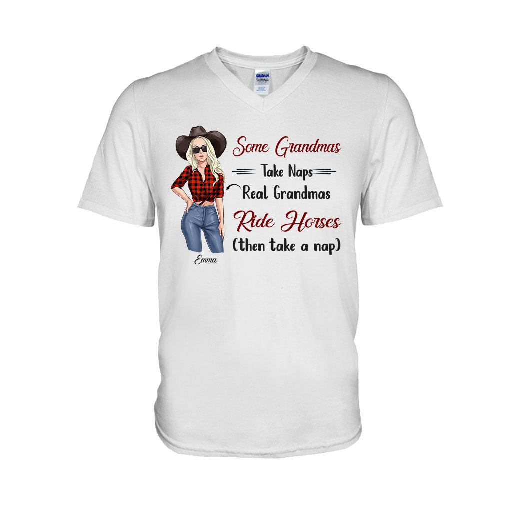 Les vraies grand-mères montent à cheval - T-shirt et sweat à capuche personnalisés pour la fête des mères