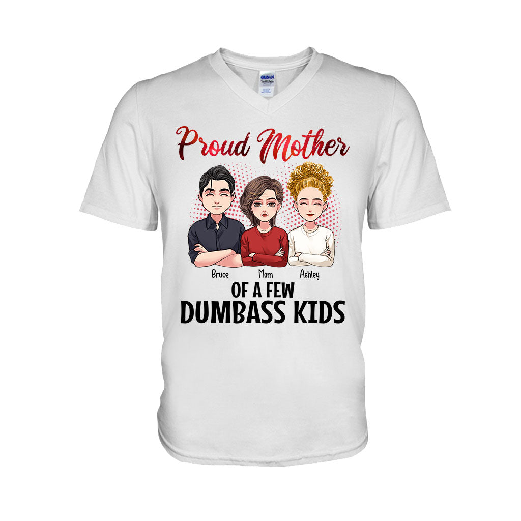 Fière maman de quelques enfants idiots - T-shirt et sweat à capuche personnalisés pour la fête des mères