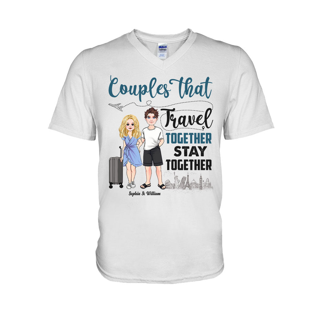 Couple qui voyage ensemble - T-shirt et sweat à capuche de voyage personnalisés