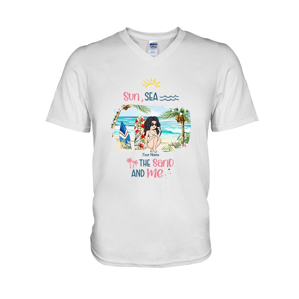 Soleil, mer, sable et moi - T-shirt et sweat à capuche personnalisés pour les amoureux de la mer