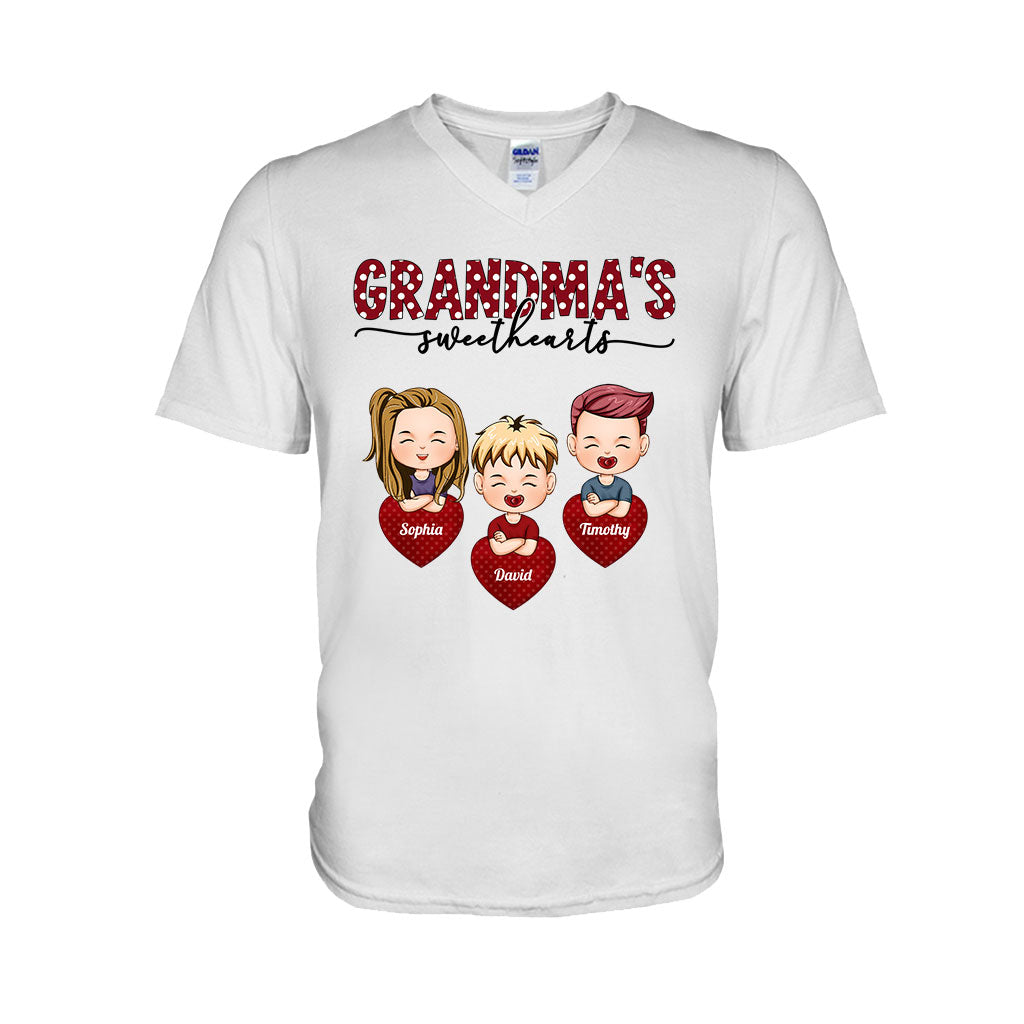 Les amoureux de grand-mère - T-shirt et sweat à capuche personnalisés pour la Saint-Valentin.