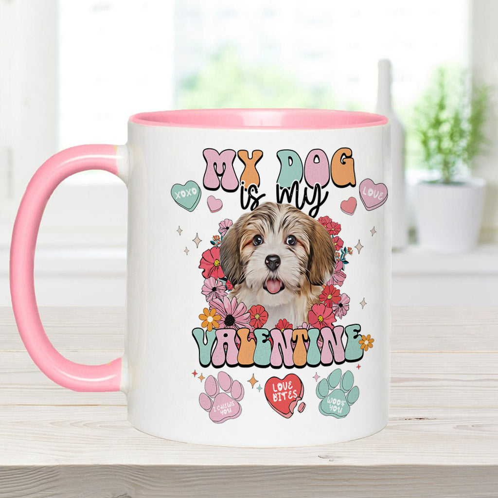 Mon chien est mon Valentin - Mug personnalisé avec motif chien