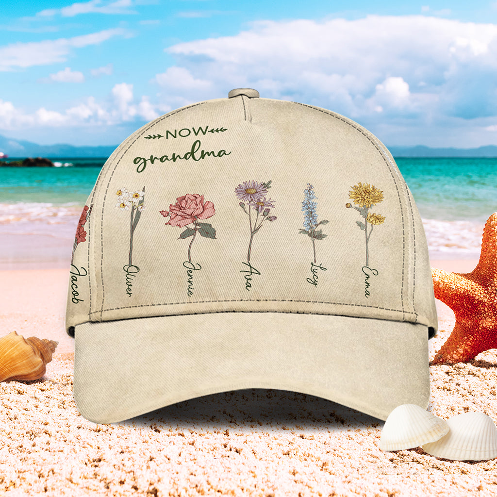 Première maman, maintenant grand-mère - Casquette classique personnalisée pour grand-mère