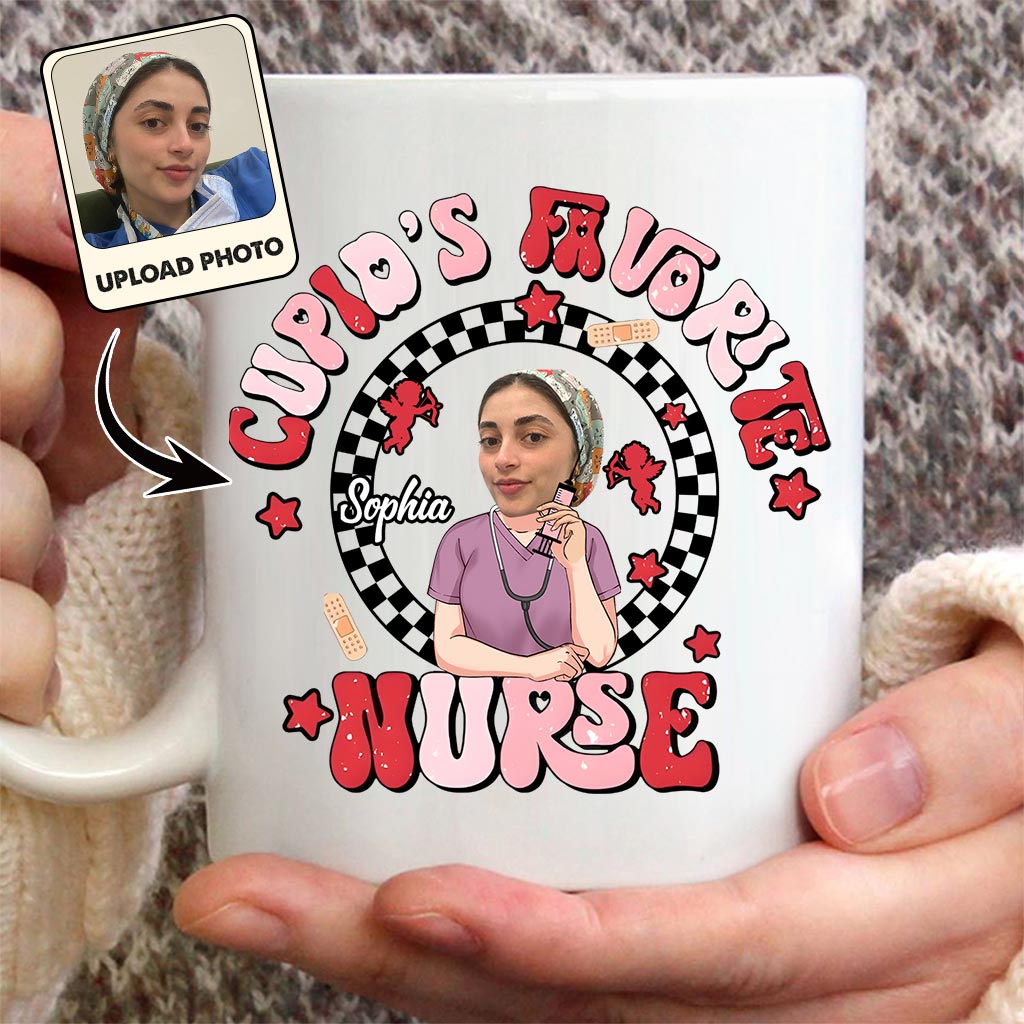 Infirmière préférée de Cupidon - Mug personnalisé pour infirmière