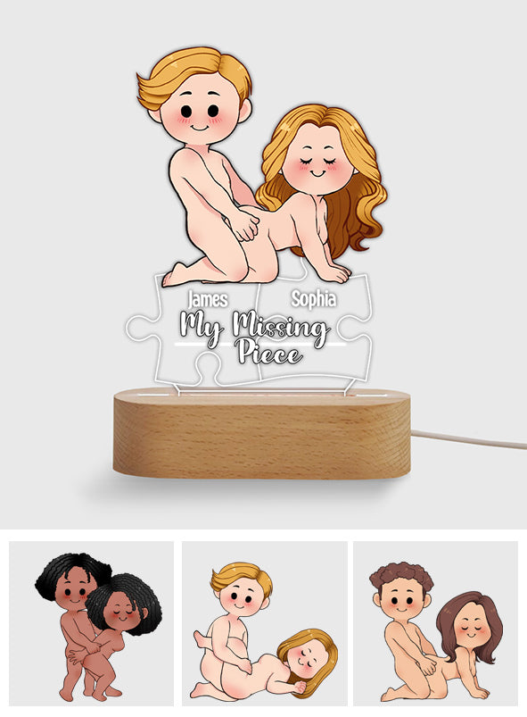 Ma pièce manquante - Socle lumineux personnalisé en forme de couple