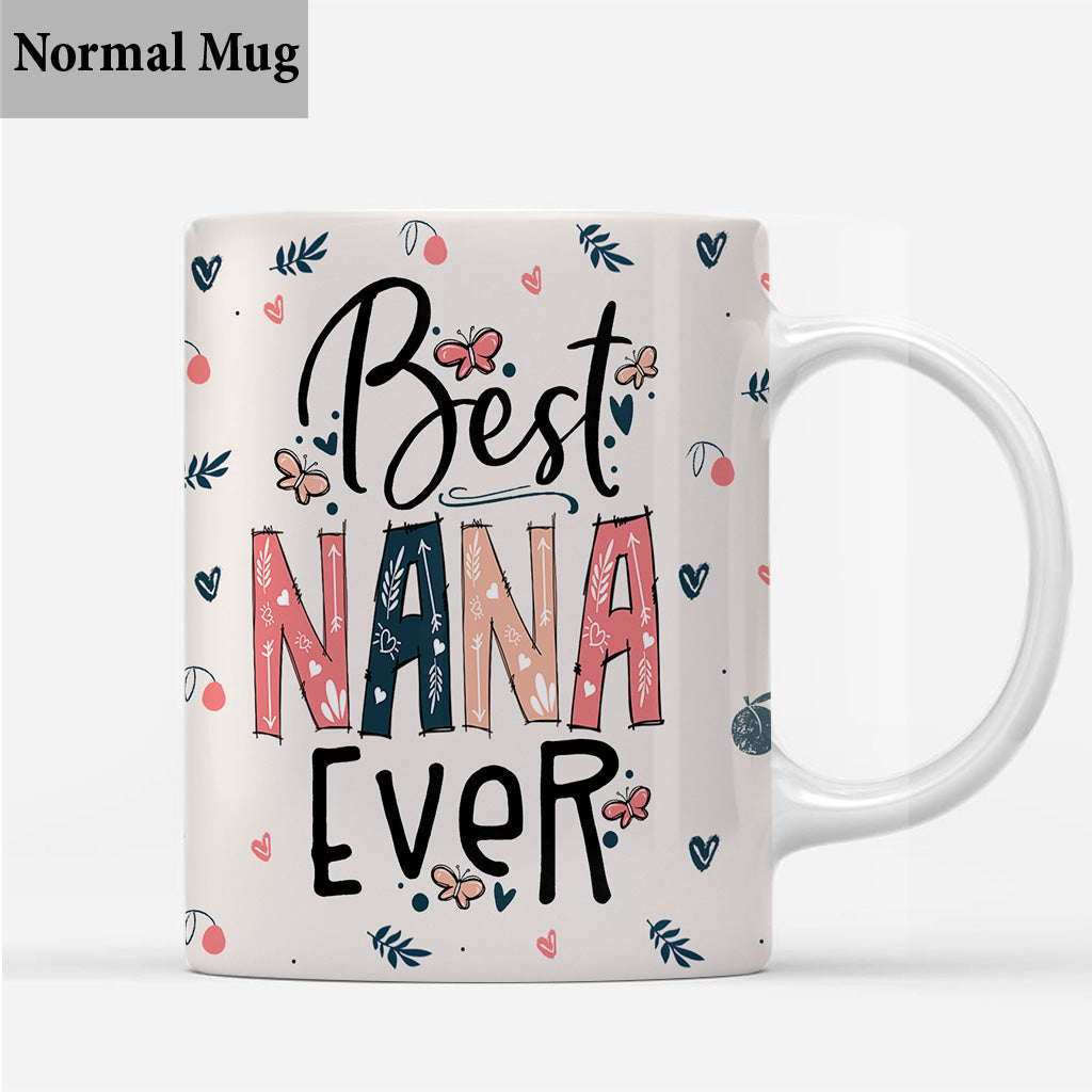 Best Nana Mom Ever Photo Custom - Personalized Grandma Mug