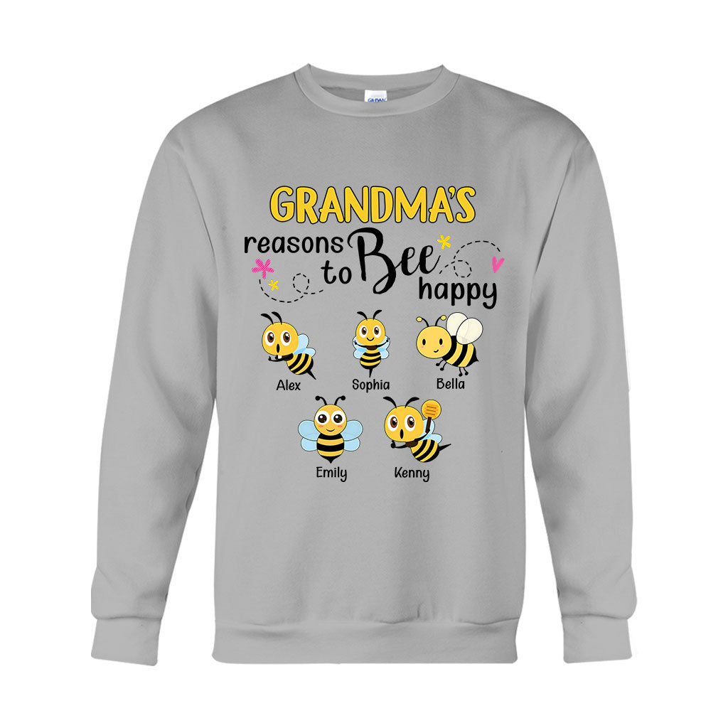 Les raisons de grand-mère d'être heureuse - T-shirt et sweat à capuche abeille personnalisés