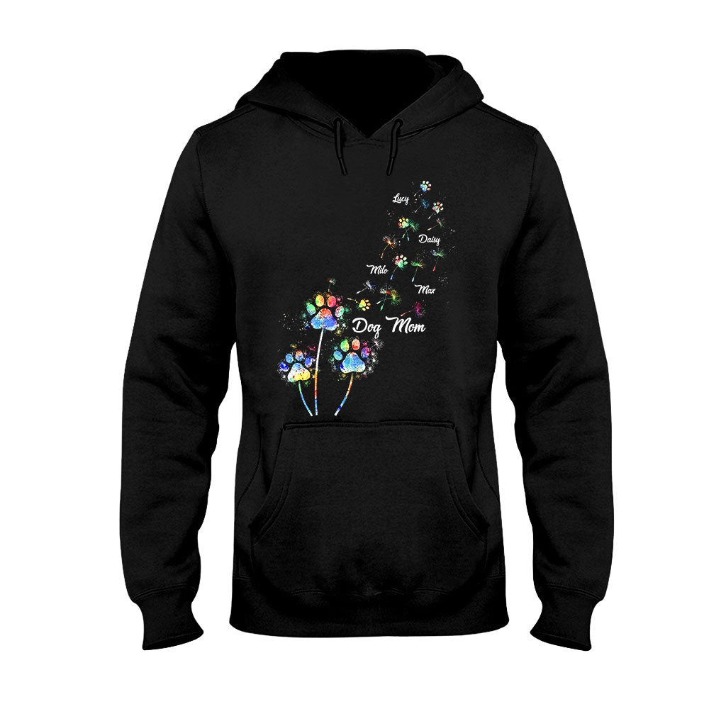 Maman de chien/Maman de chat/Maman d'animal de compagnie - T-shirt et sweat à capuche personnalisés avec pissenlit coloré - Motif chien