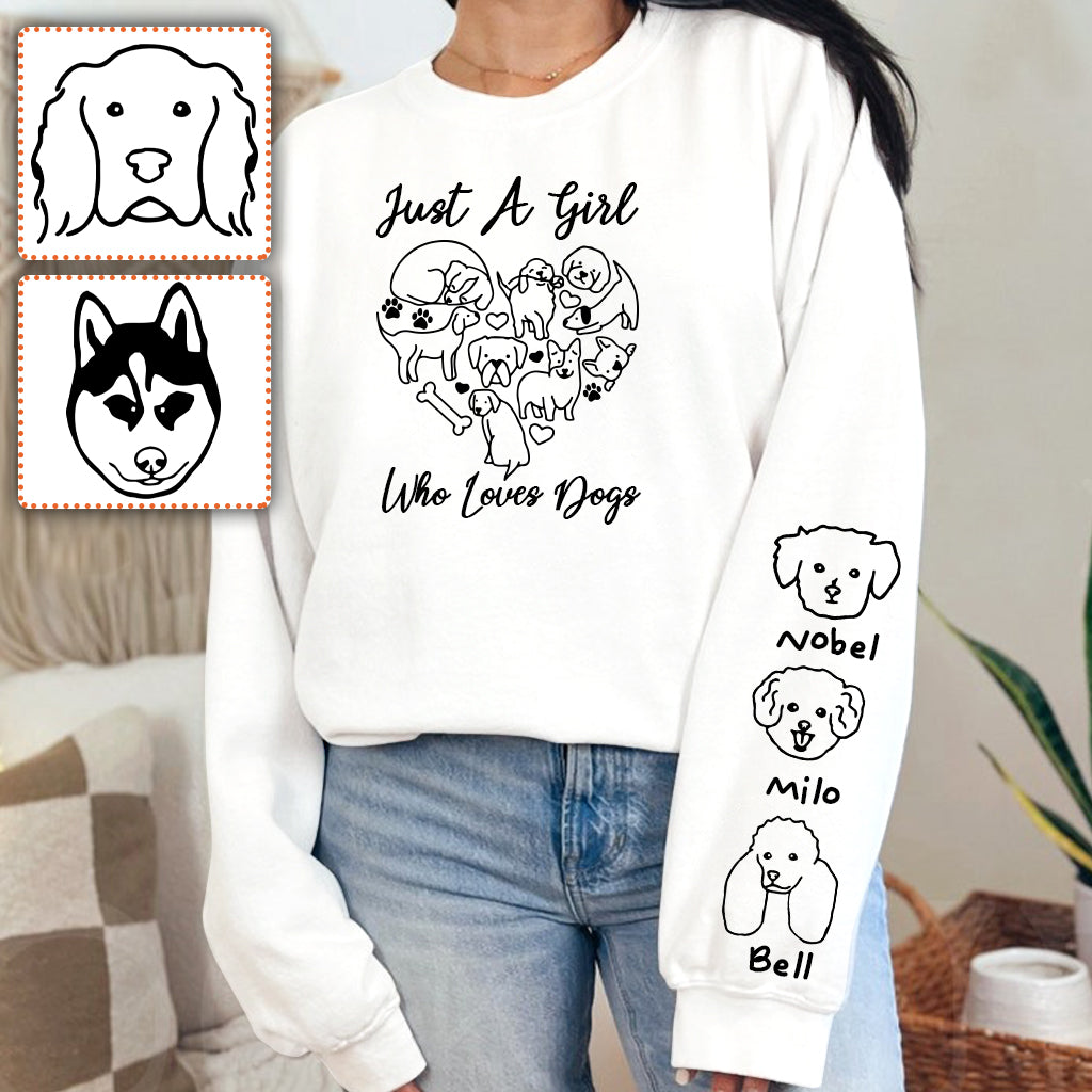Just A Girl Who Loves Dogs - Personalized Dog All Over Shirt