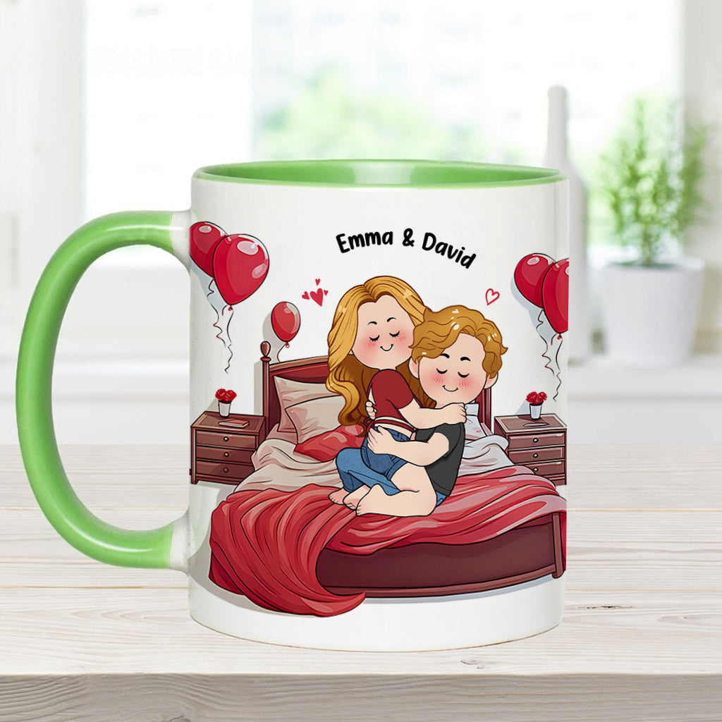 Mon endroit préféré, c'est ton énorme D en moi - Mug personnalisé pour couple