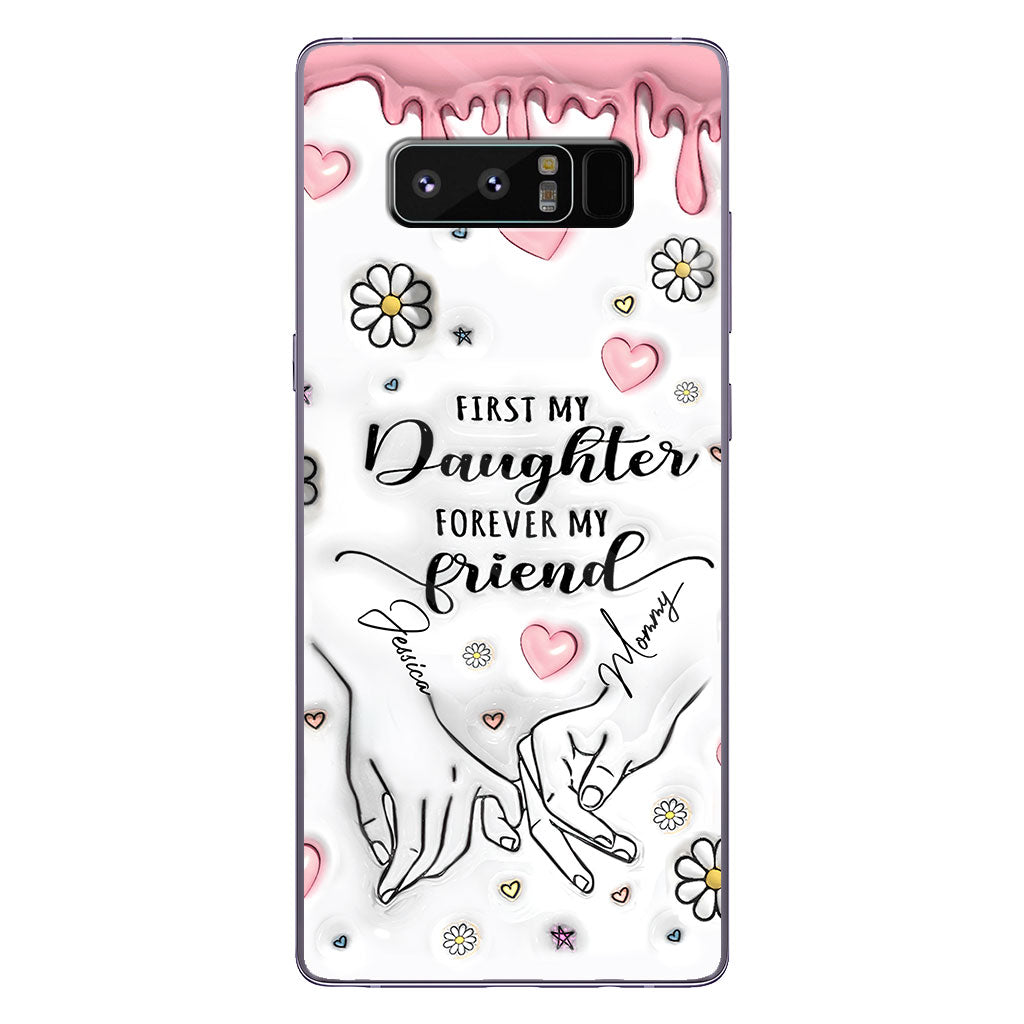 Ma mère d'abord, mon amie pour toujours - Coque de téléphone transparente personnalisée pour maman