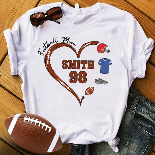 Maman de footballeur - T-shirt et sweat à capuche personnalisés sur le thème du football