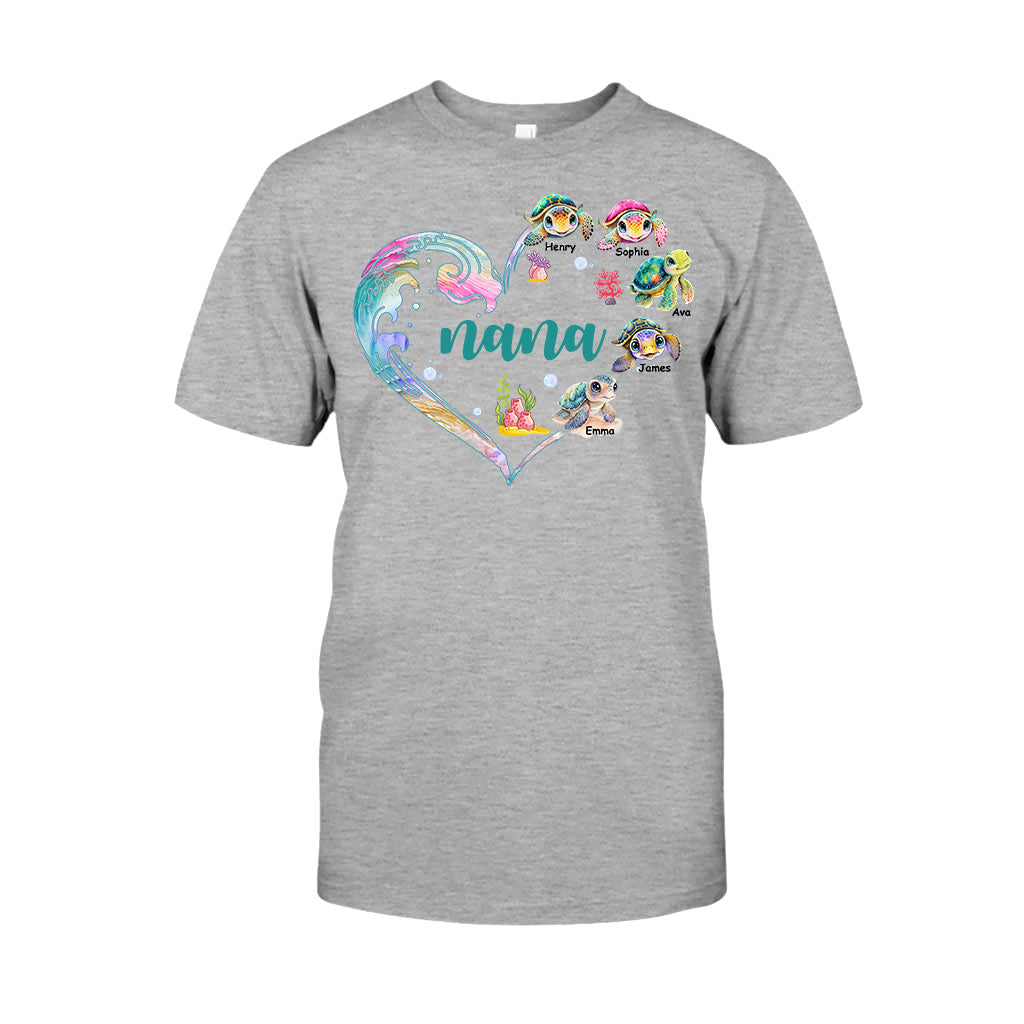 La petite tortue de mamie - T-shirt et sweat à capuche personnalisés pour grand-mère