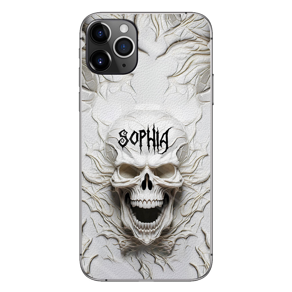 Beautiful White Skeleton - Personalized Skull Phone Case
