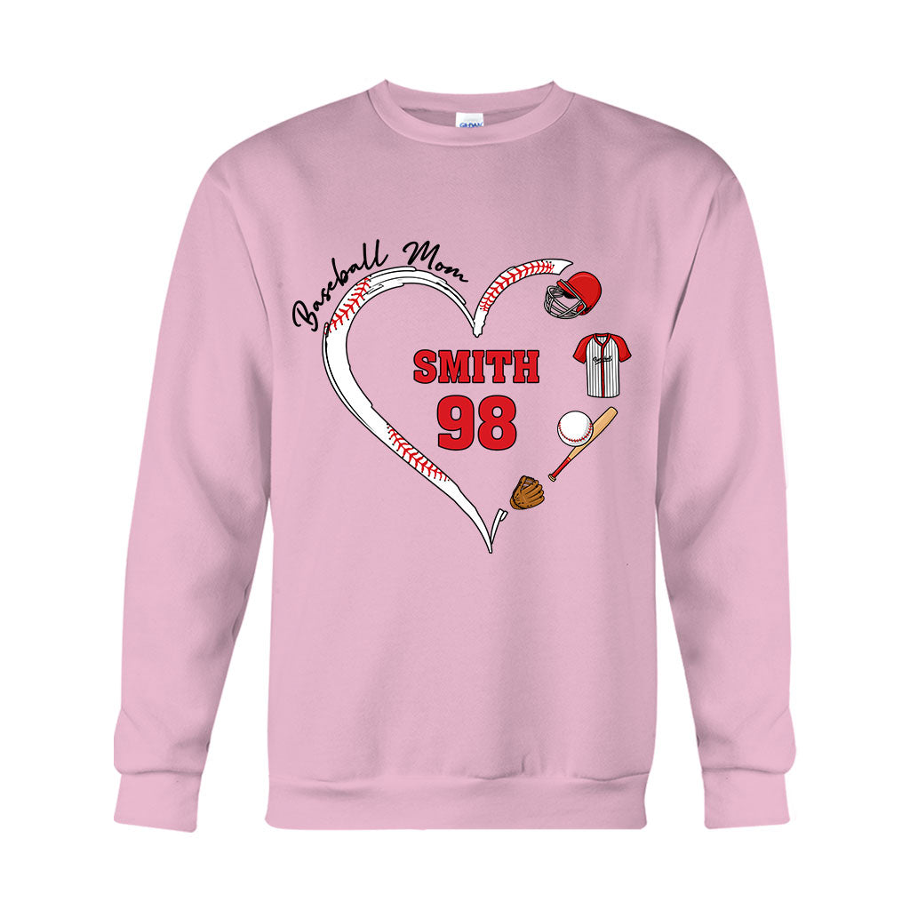 Maman de joueur de baseball - T-shirt et sweat à capuche personnalisés sur le thème du baseball