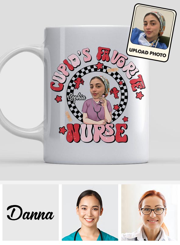 Infirmière préférée de Cupidon - Mug personnalisé pour infirmière