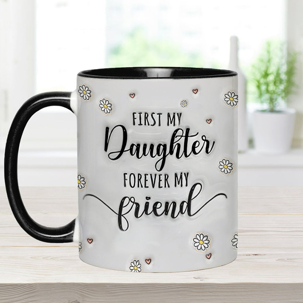 Mother And Daughter And Son Forever Linked Together Elephant Inflated - Personalized Mother Accent Mug