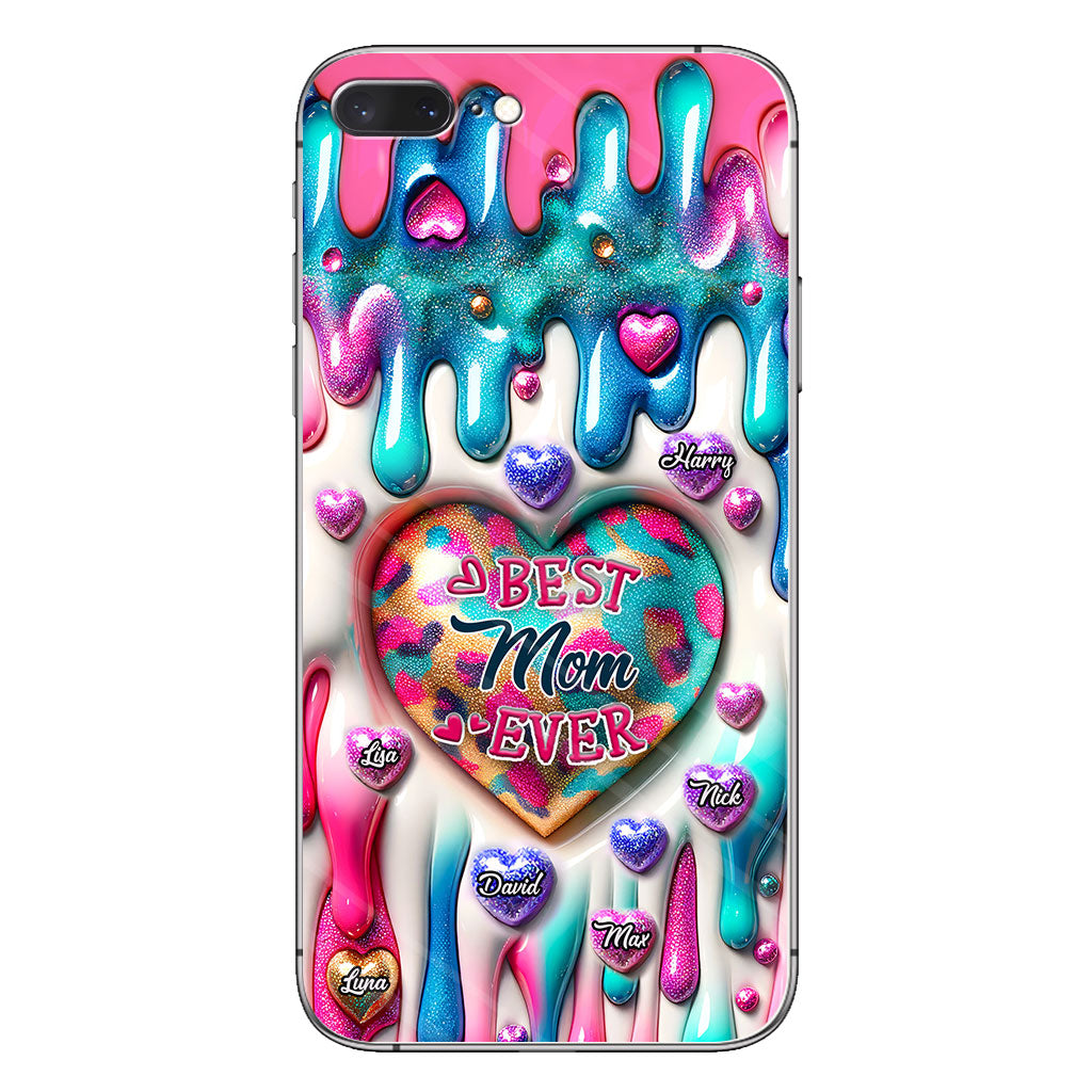 Meilleure maman/grand-mère du monde - Coque de téléphone transparente personnalisée pour maman
