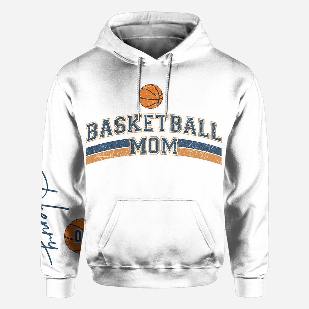Maman de basketteur avec le nom et le numéro de son enfant - T-shirt de basket personnalisé intégral