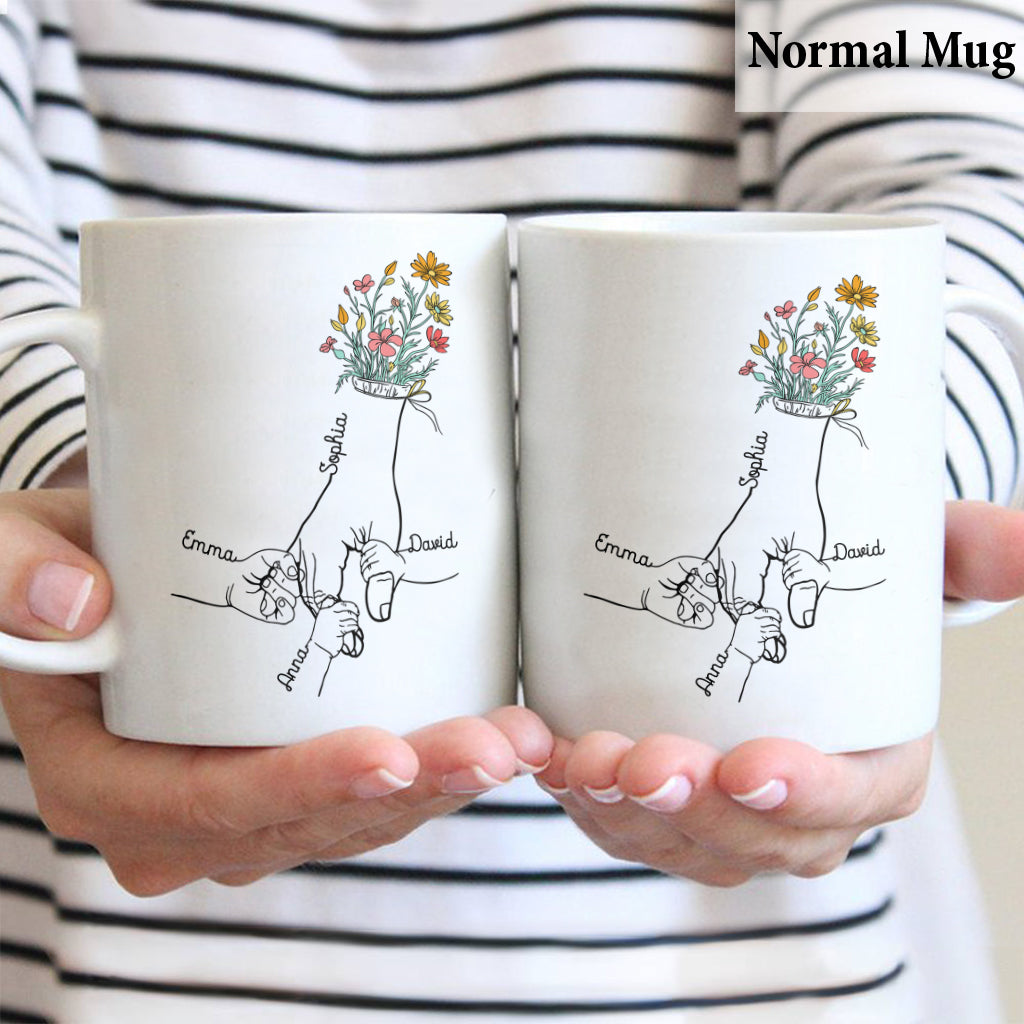 Mug personnalisé « Tenir la main de maman »