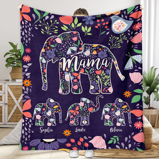 Maman Éléphant - Couverture personnalisée pour maman