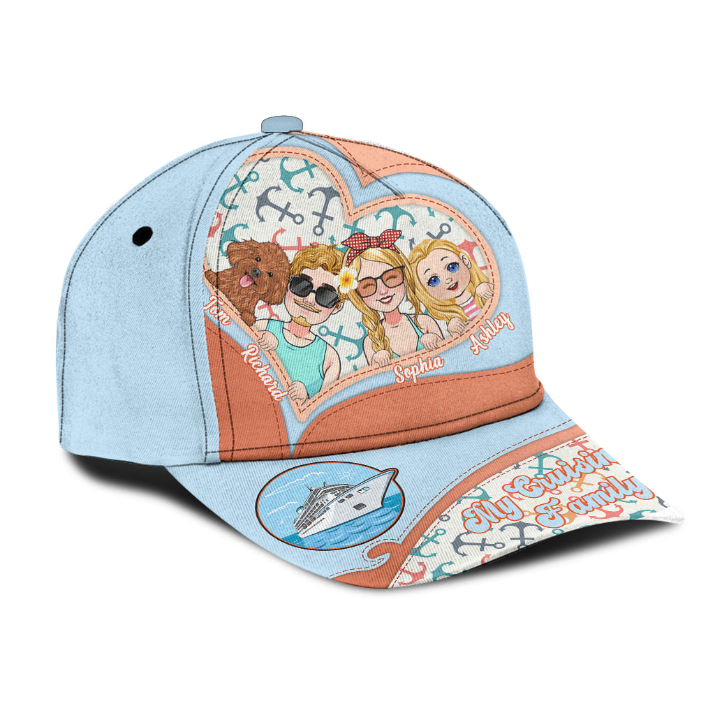 Ma famille de croisière - Casquette classique de croisière personnalisée