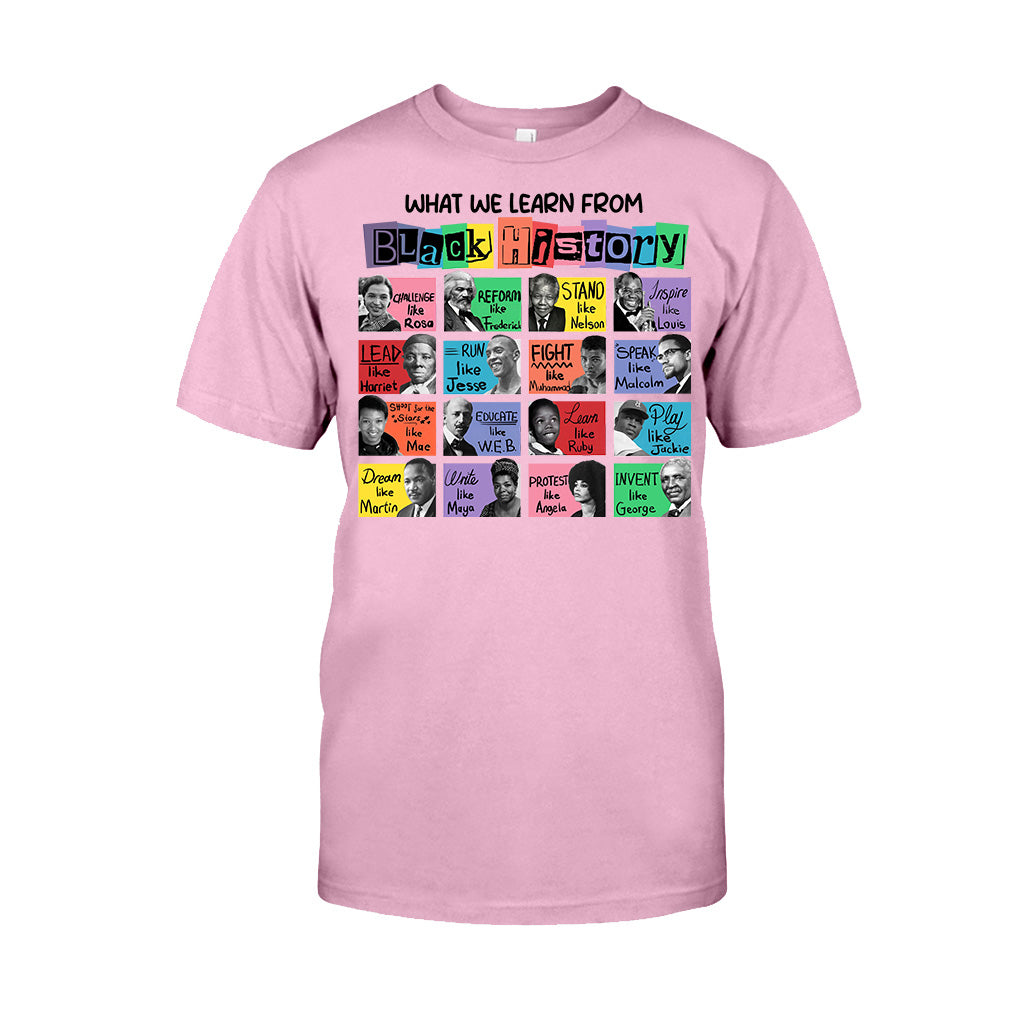 Ce que nous apprenons de l'histoire des Noirs - T-shirt et sweat à capuche afro-américain