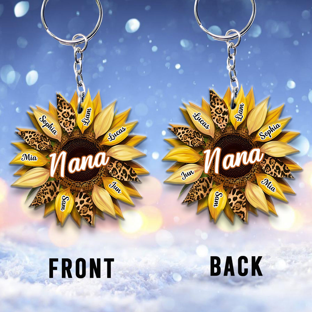 Porte-clés personnalisé Grand-mère Tournesol - Mamie
