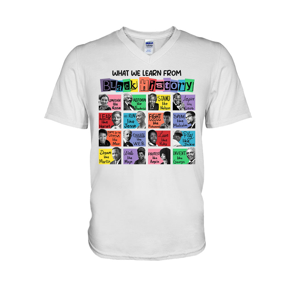 Ce que nous apprenons de l'histoire des Noirs - T-shirt et sweat à capuche afro-américain