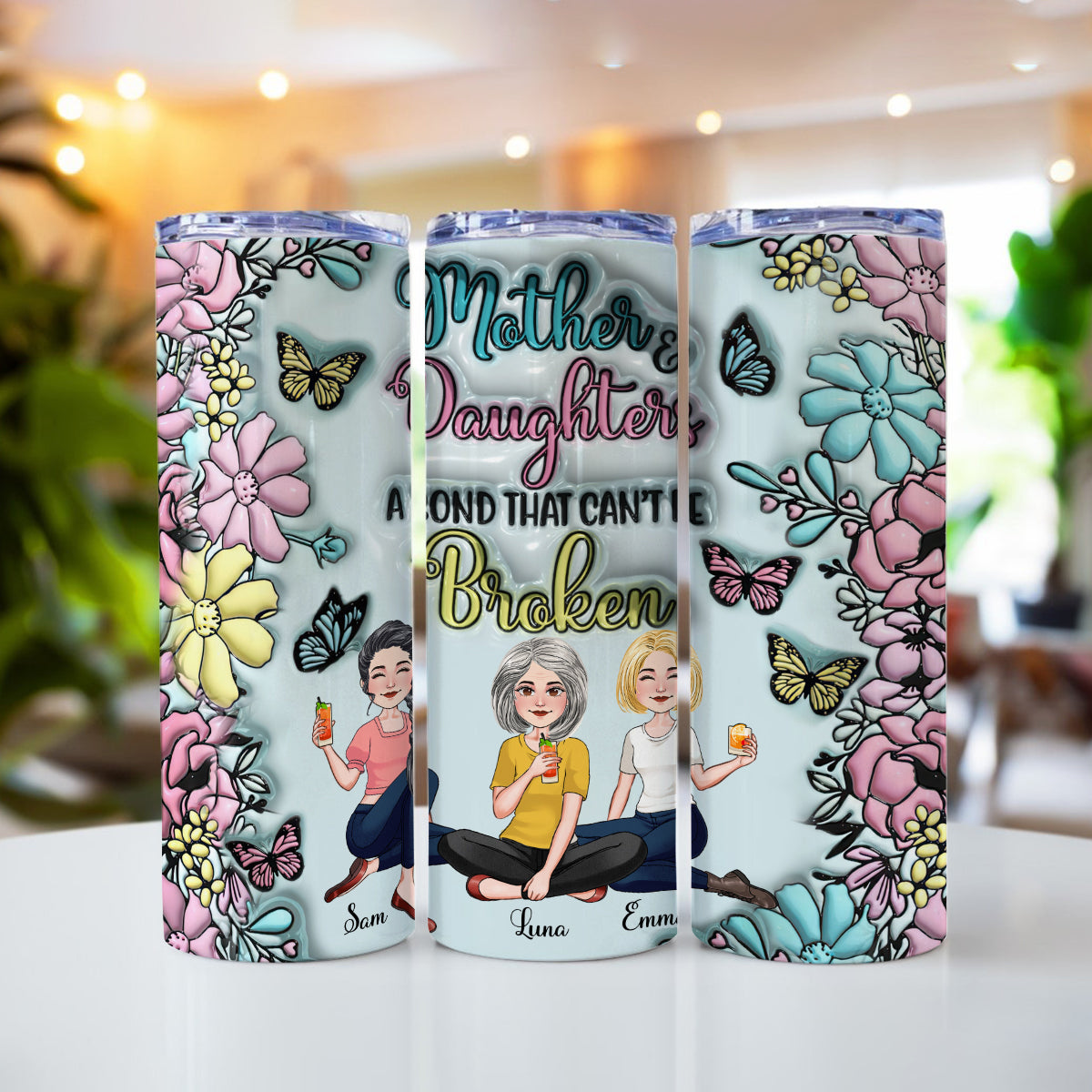 A Bond That Can't Be Broken - Personalized Mother Skinny Tumbler