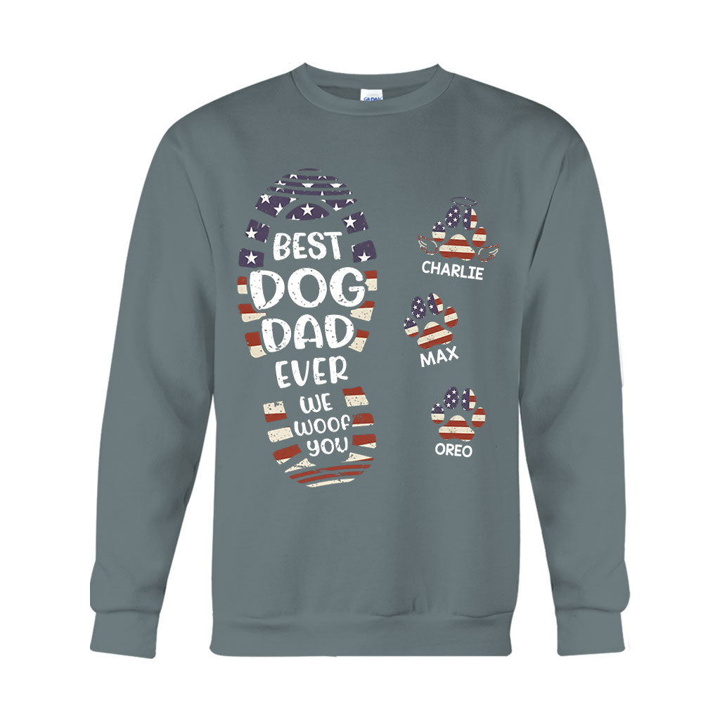 Bonne fête des pères au meilleur papa chien/chat ! T-shirt et sweat à capuche personnalisés pour papa.