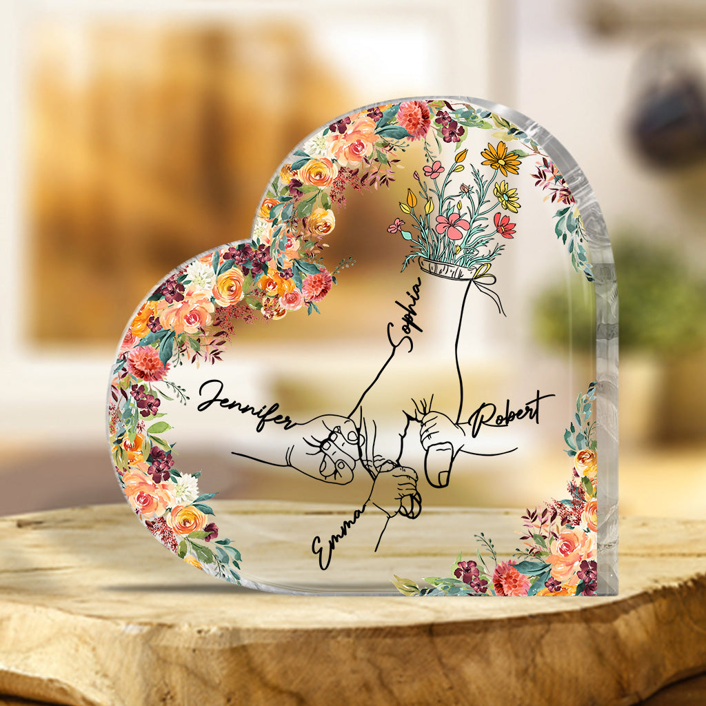 Mother And Daughters - Personalized Mother Custom Shaped Acrylic Plaque