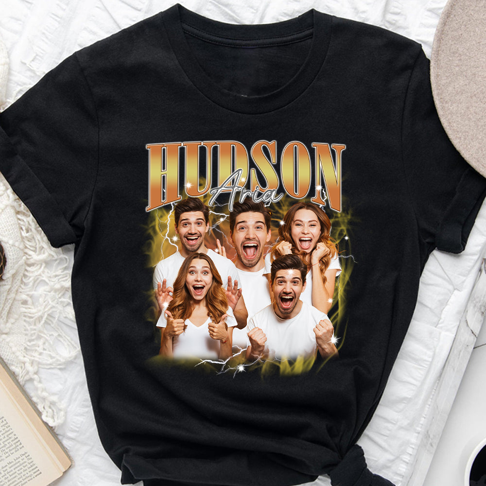 Texte et photos personnalisés - cadeau pour tous - T-shirt et sweat à capuche personnalisés