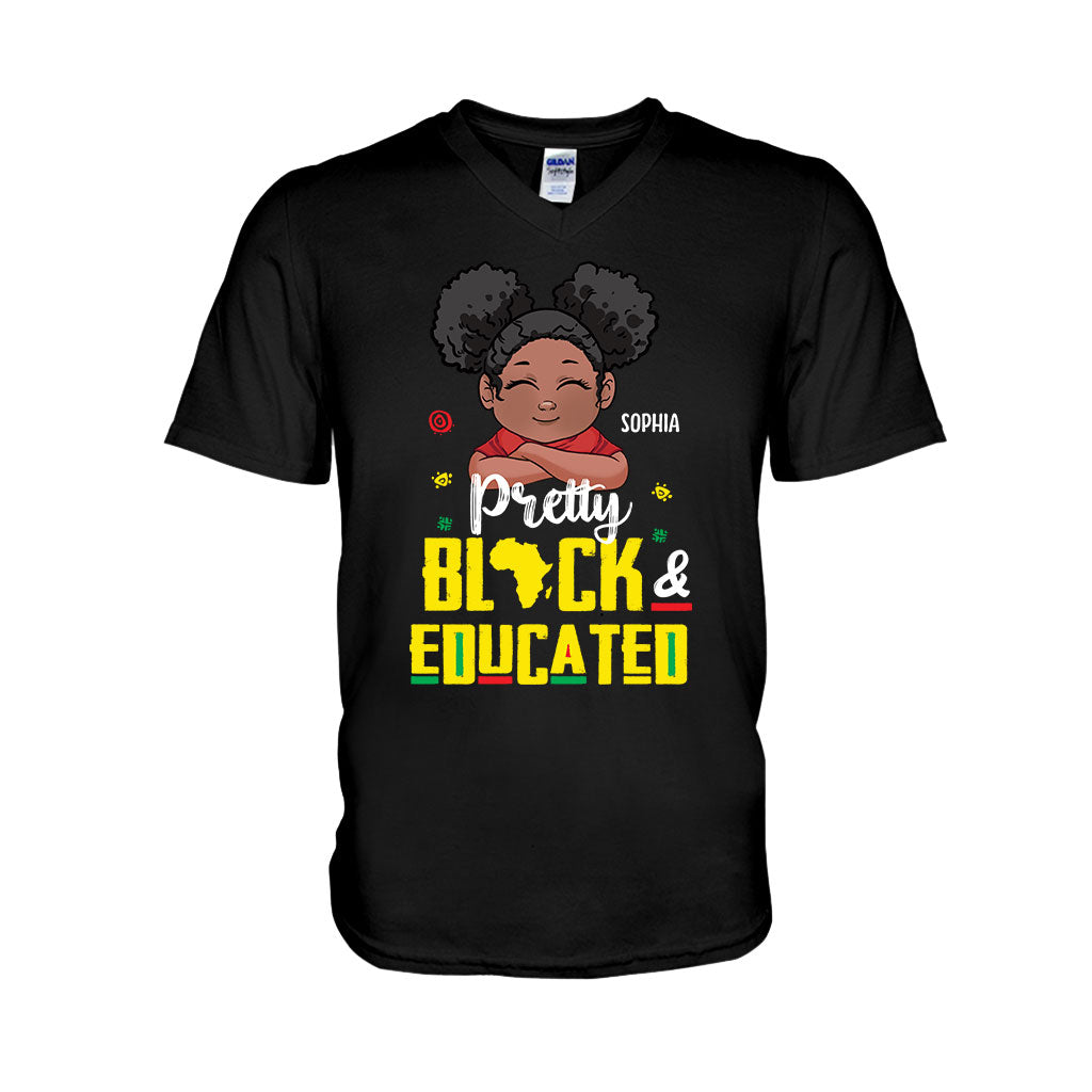 Jolie Noire et Éduquée - T-shirt et sweat à capuche personnalisés pour Afro-Américains