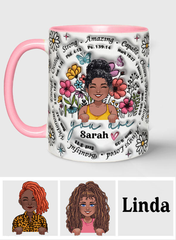 Dieu dit que tu l'es - Mug personnalisé à accent afro-américain