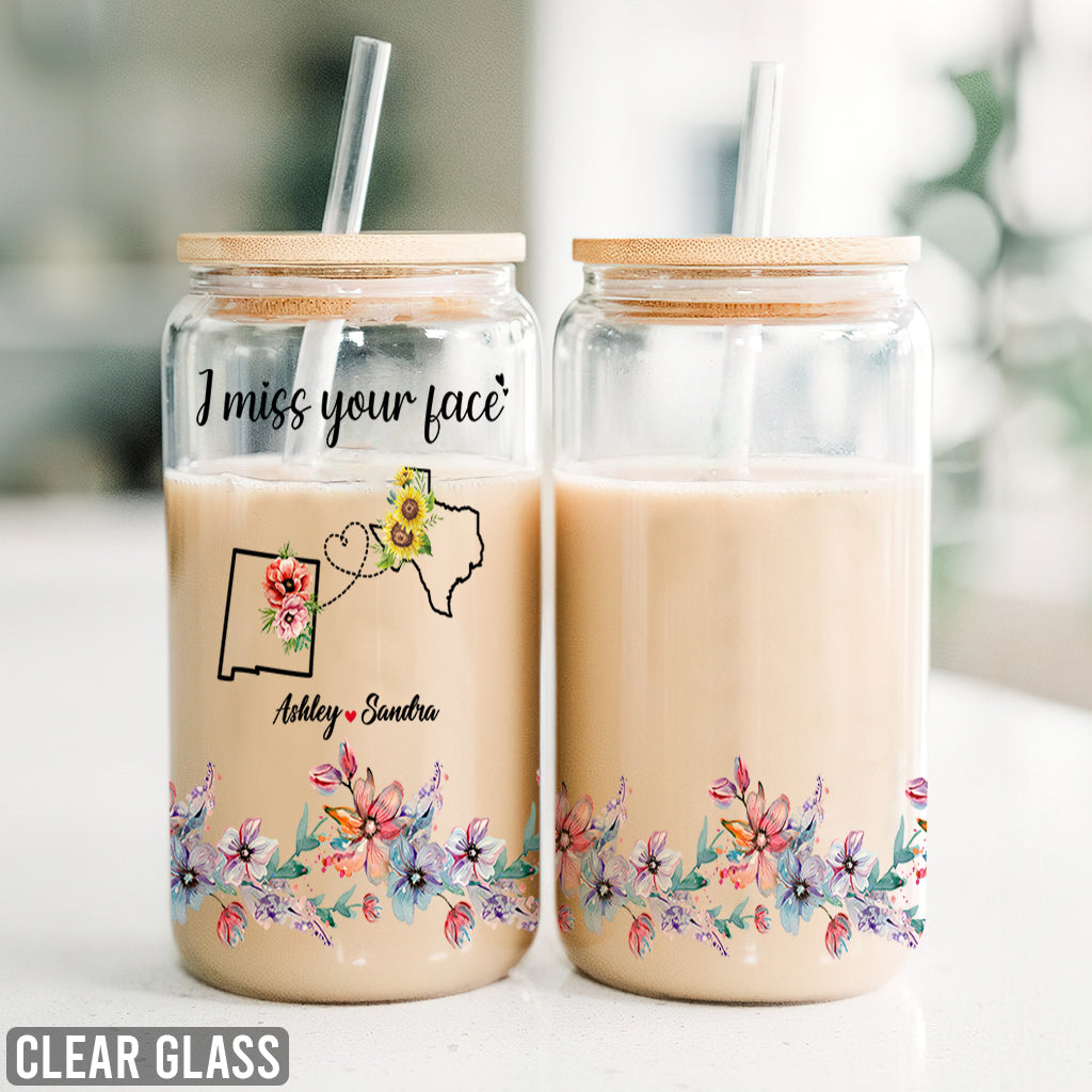 Cadeau d'amitié à distance pour meilleures amies - Verre personnalisé pour meilleure amie