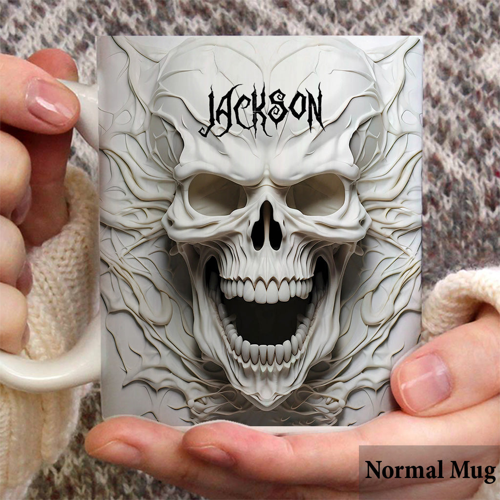 Beautiful White Skeleton - Personalized Skull Mug