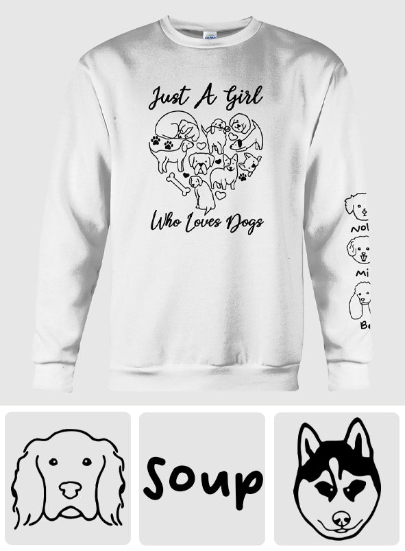 Just A Girl Who Loves Dogs - Personalized Dog All Over Shirt