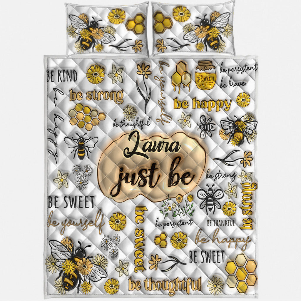 Just Bee Happy - Ensemble de courtepointe personnalisé