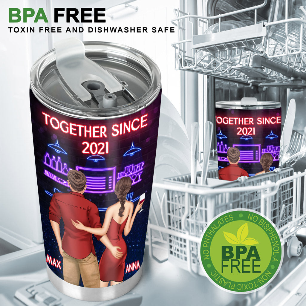 Ça se transforme en une aventure d'un soir qui dure vraiment longtemps - Gobelet isotherme personnalisé pour couple