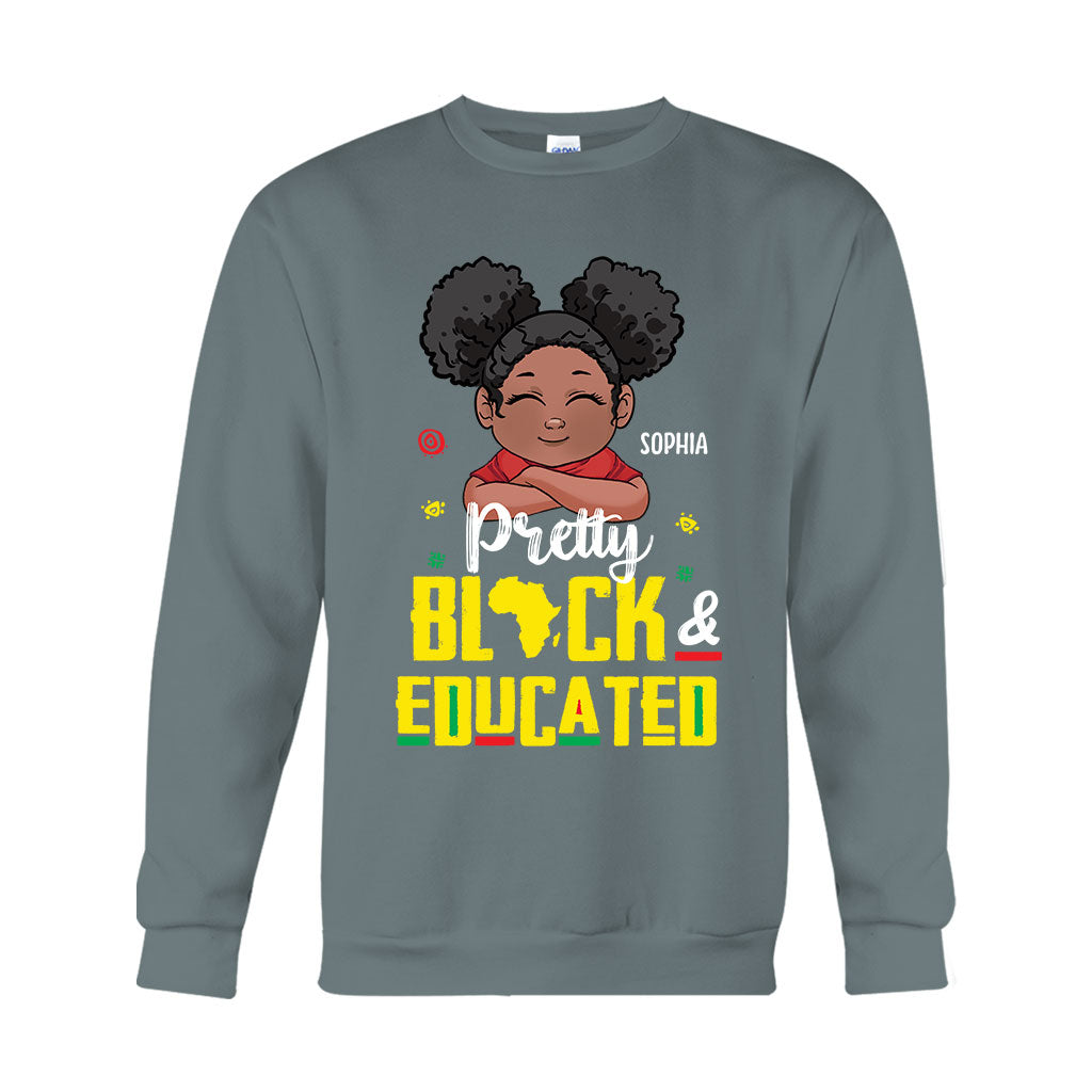 Jolie Noire et Éduquée - T-shirt et sweat à capuche personnalisés pour Afro-Américains