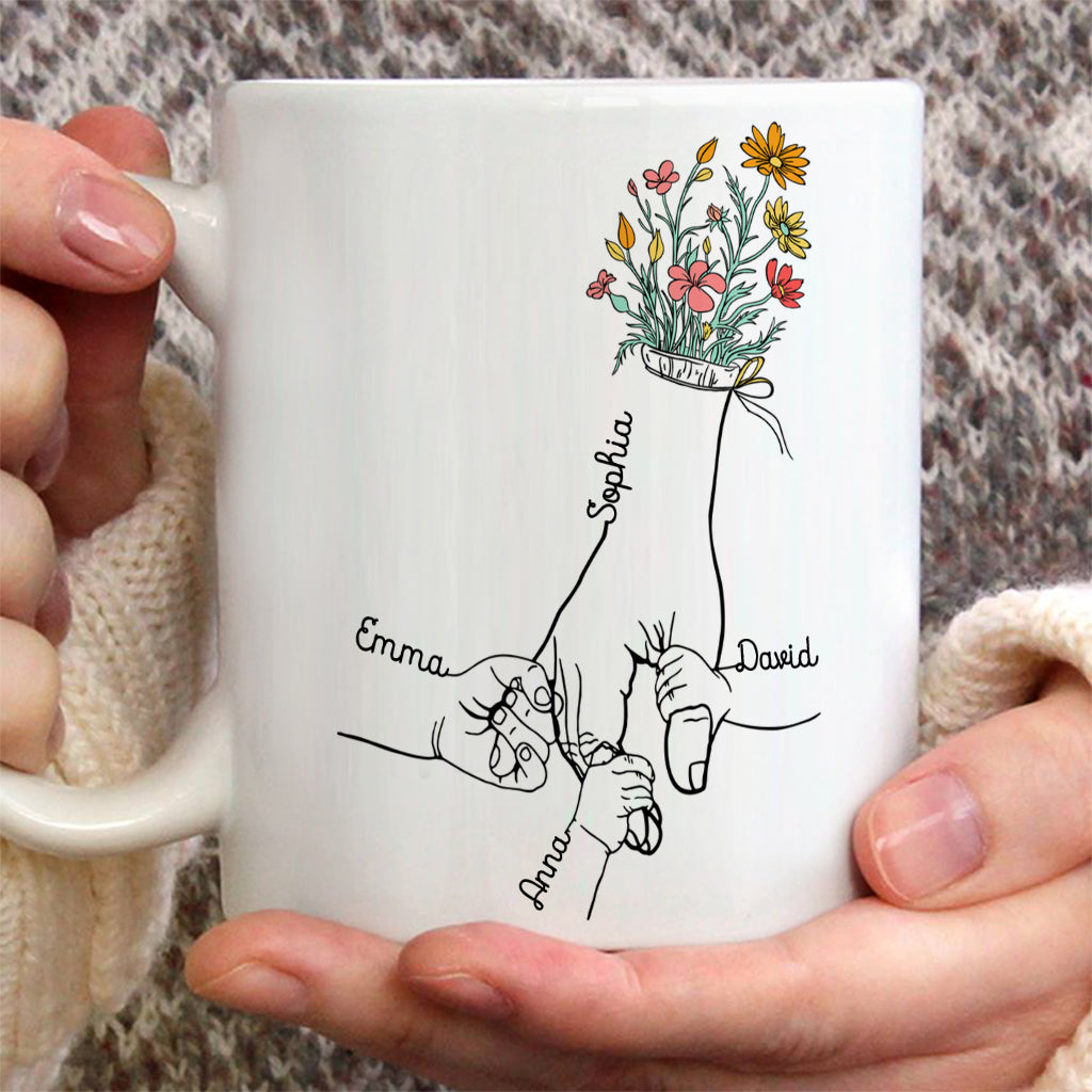 Mug personnalisé « Tenir la main de maman »
