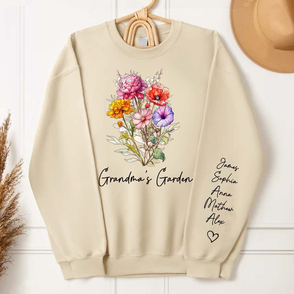 Le jardin de grand-mère - T-shirt personnalisé « Grand-mère »