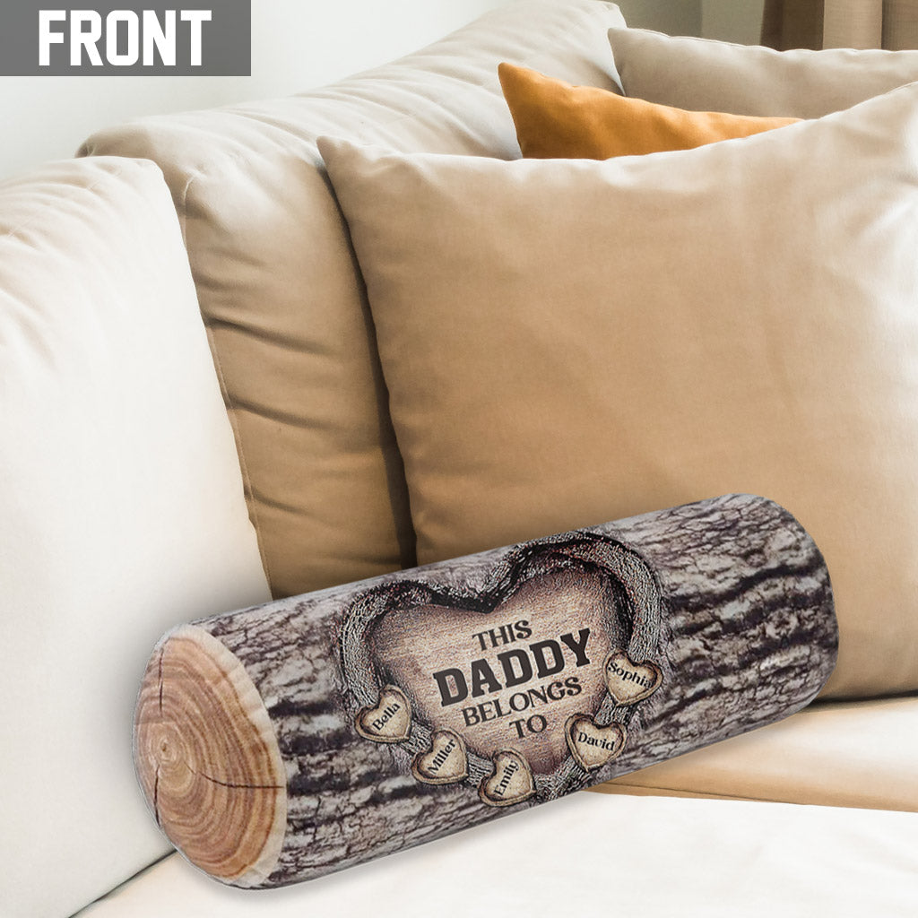 Coussin personnalisé en forme de père avec titre et nom