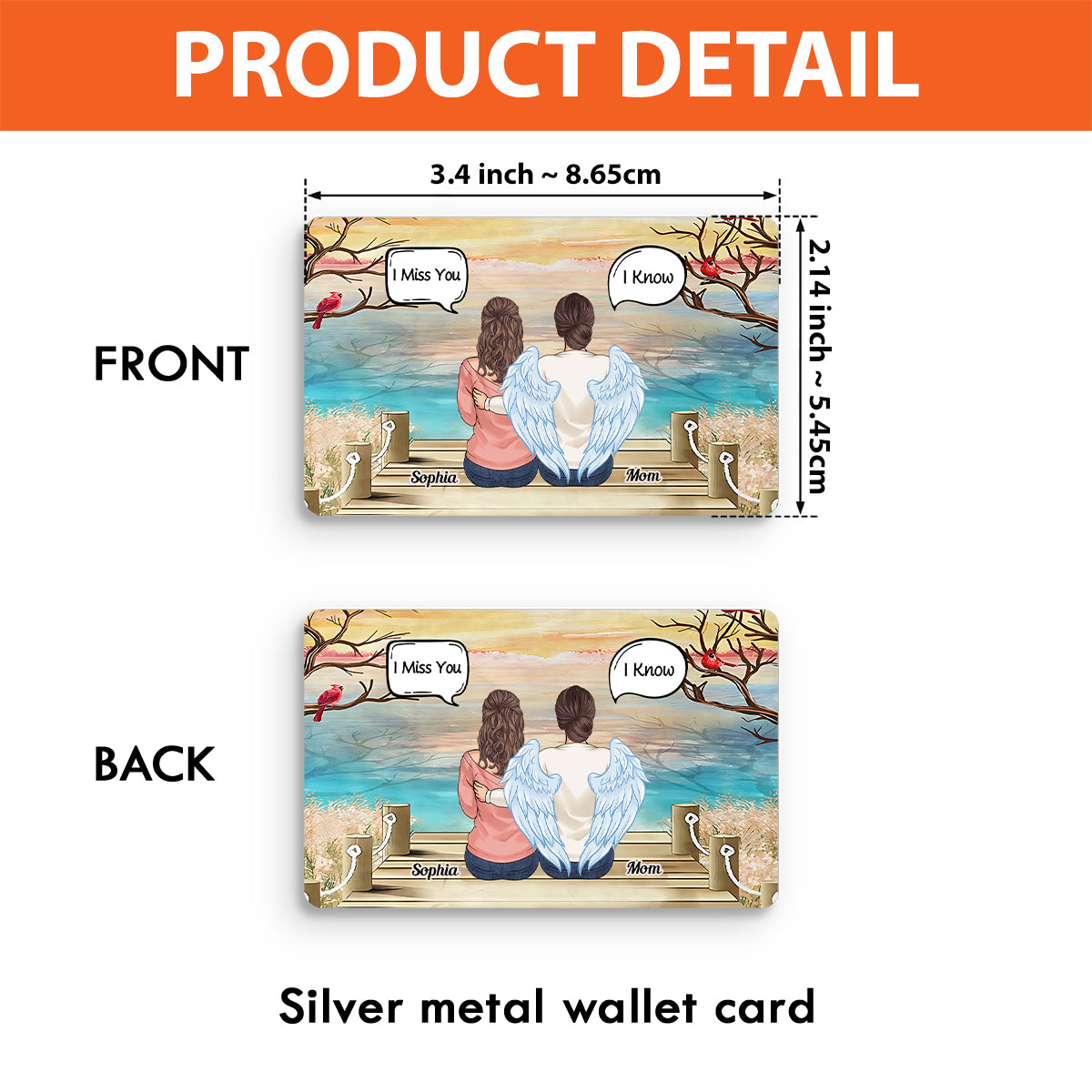 I Miss You I Know - Personalized Memorial Wallet Insert Card