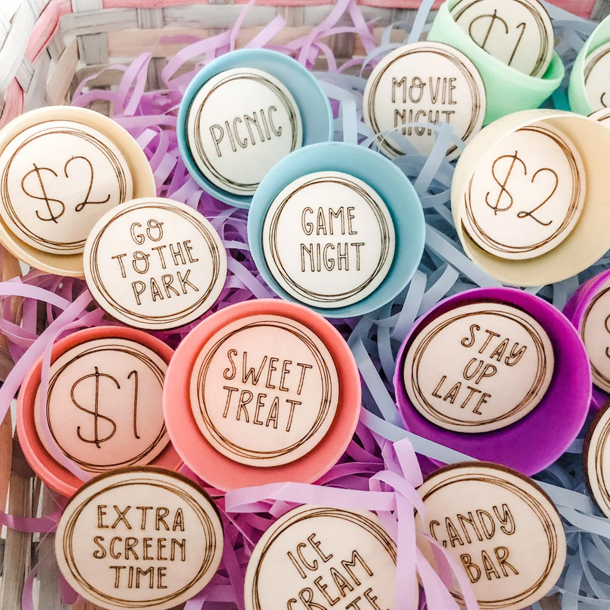 Ensemble de jetons d'œufs de Pâques - Jetons d'œufs de Pâques pour le jour de Pâques