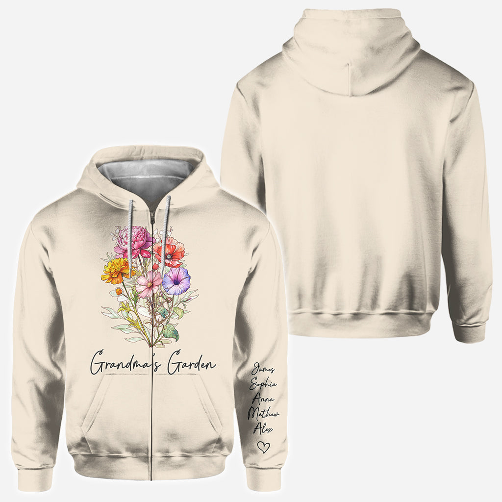 Le jardin de grand-mère - T-shirt personnalisé « Grand-mère »