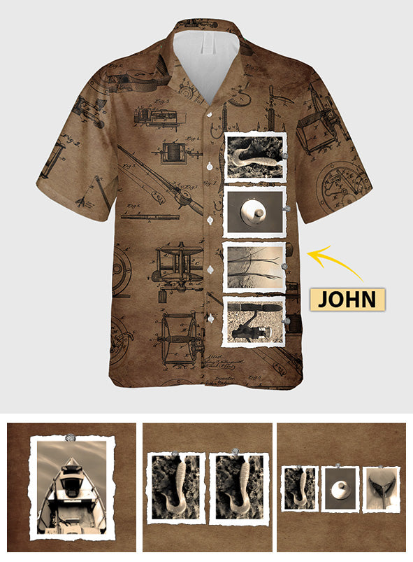 Vintage Fishing Custom Name - Personalized Fishing Hawaiian Shirt